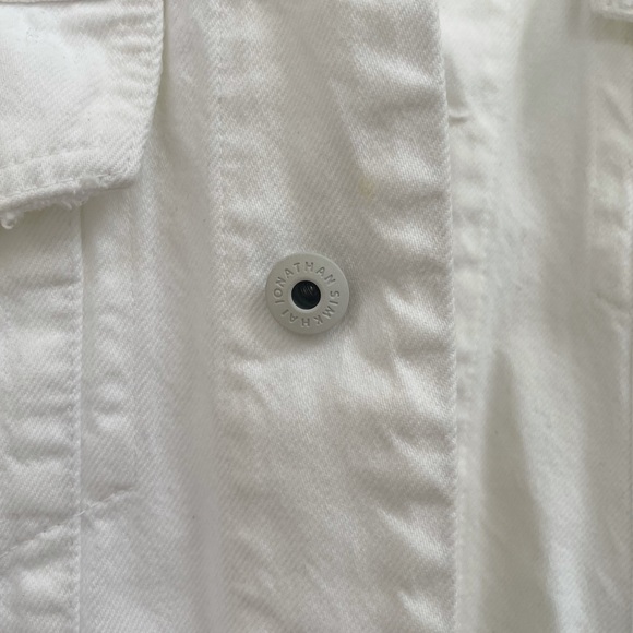 Jonathan Simkhai White Macrame Crochet Button Down Jacket - Picture 7 of 16